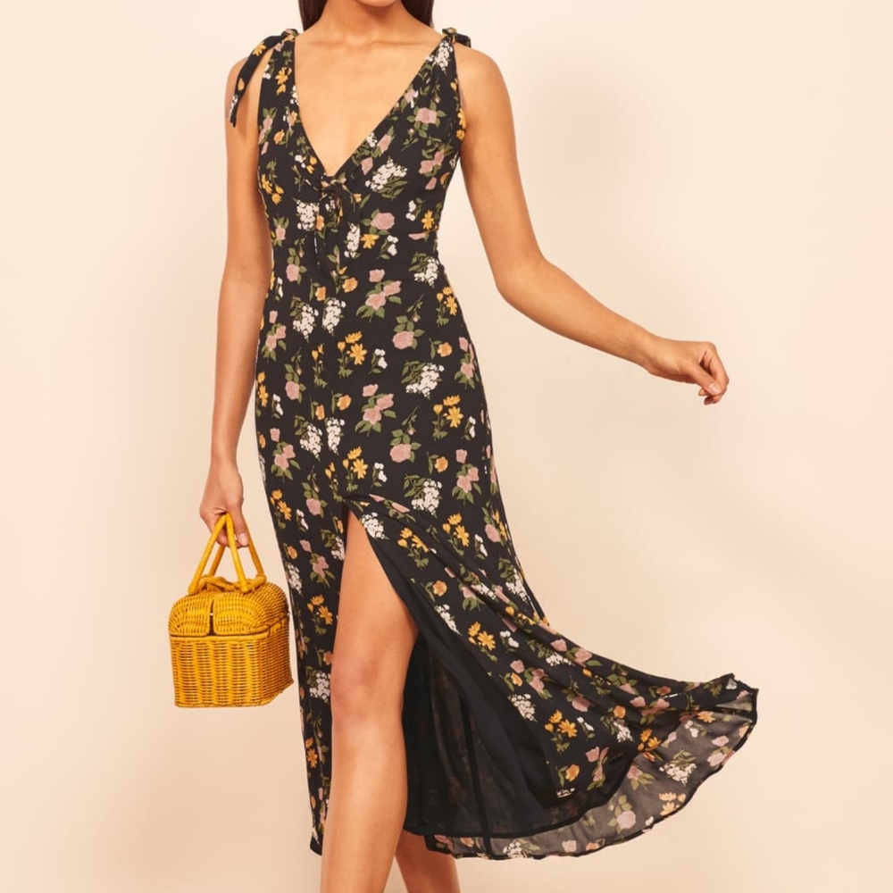 Reformation Harper Print Midi Dress 10